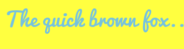 Image with Font Color 74C2E1 and Background Color FFFF40